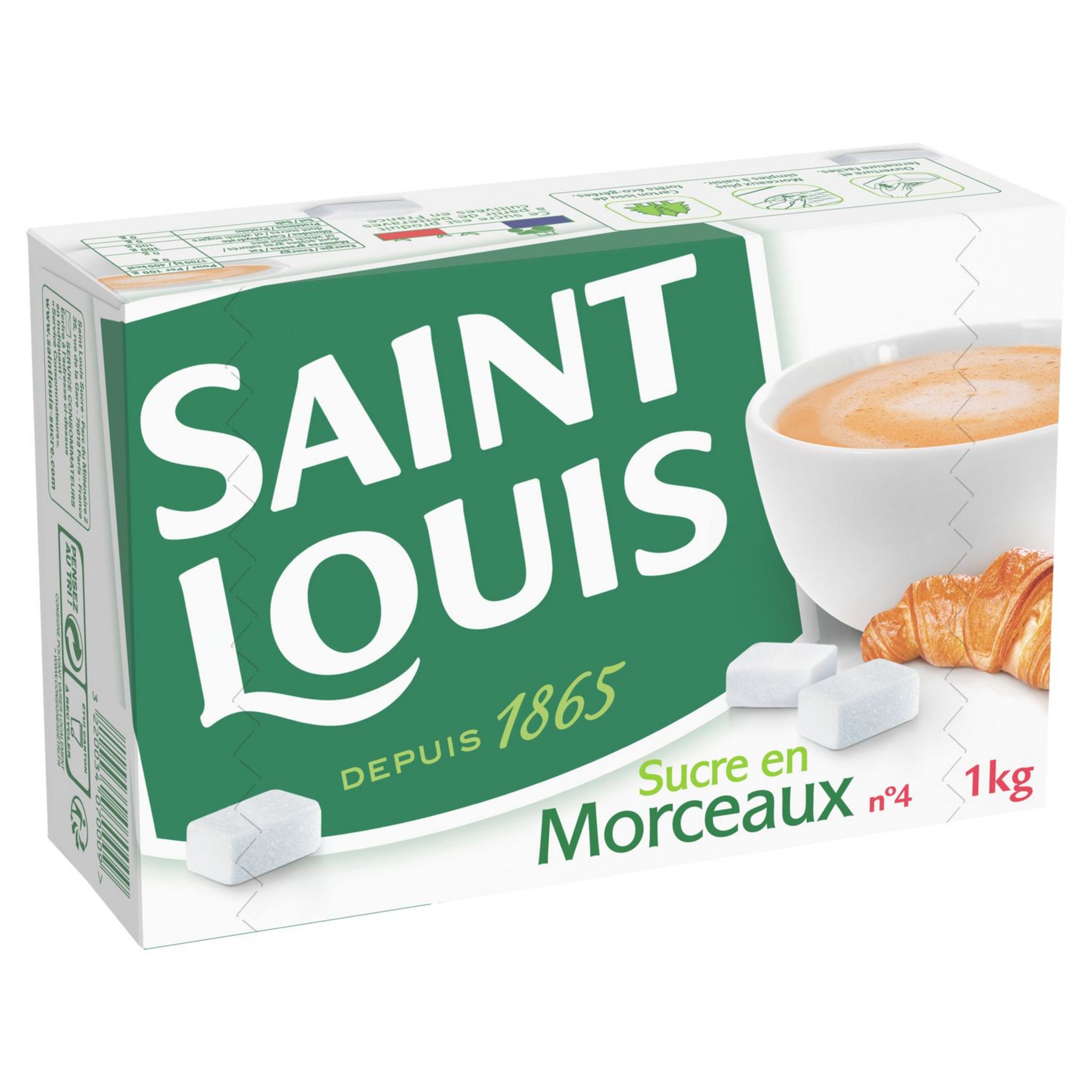 SAINT LOUIS Saint Louis sucre morceaux n°4 - 1kg pas cher 