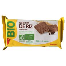 Auchan Bio Galette De Riz Au Chocolat Noir 8 Pieces 90g Pas Cher A Prix Auchan