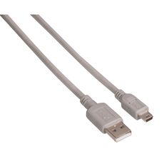 QILIVE Câble USB 2.0 Type A Mâle /USB Type B Mini Mâle - 1.8 M - Gris