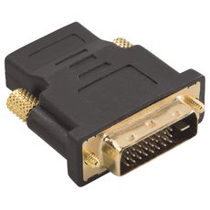 QILIVE Adaptateur HDMI type A femelle / DVI-D mâle - Plaqué Or - Noir