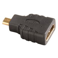 QILIVE Adaptateur HDMI type A femelle / Micro HDMI mâle - Plaqué OR - Noir