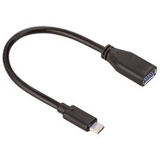 QILIVE Câble USB 3.1 Type C Mâle / USB Type A Femelle - 0.15 M - Noir