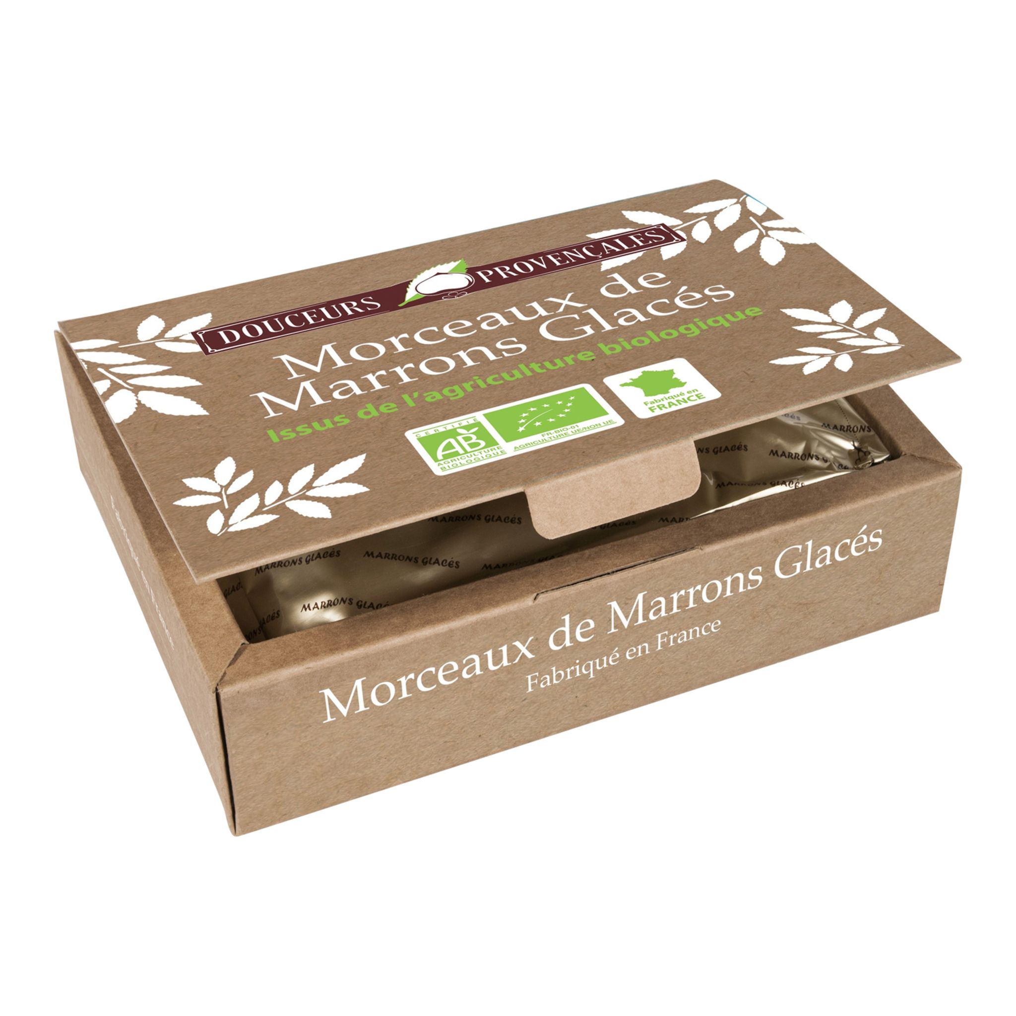 Ballotin marrons glacés pliés OR 500g - Confiserie Azuréenne