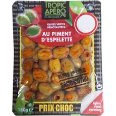 TROPIC APERO Tropic Apéro olives dénoyautées au piment d'Espelette 180g