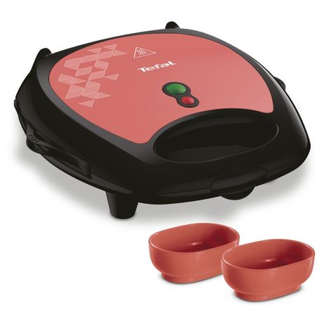 TEFAL Gaufrier/Croque Monsieur/Panini Twist SW617001, Noir/corail pas cher  