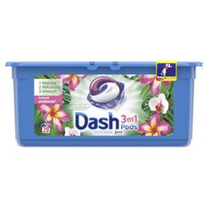 DASH Pods lessive capsules 3en1 fleurs frangipanier 29 lavages 29 capsules
