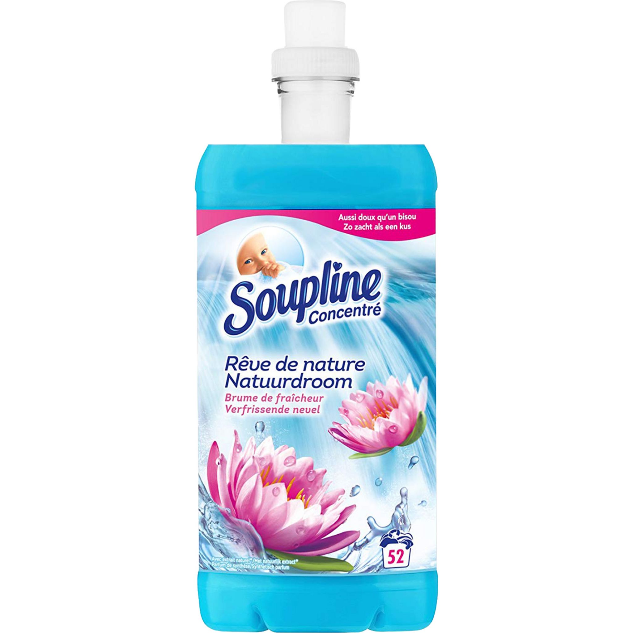 Soupline Brume de Fraîcheur Assouplissant concentré pour linge 3x 1,3 l