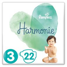 PAMPERS Harmonie couches taille 4 (6-10kg) 22 couches