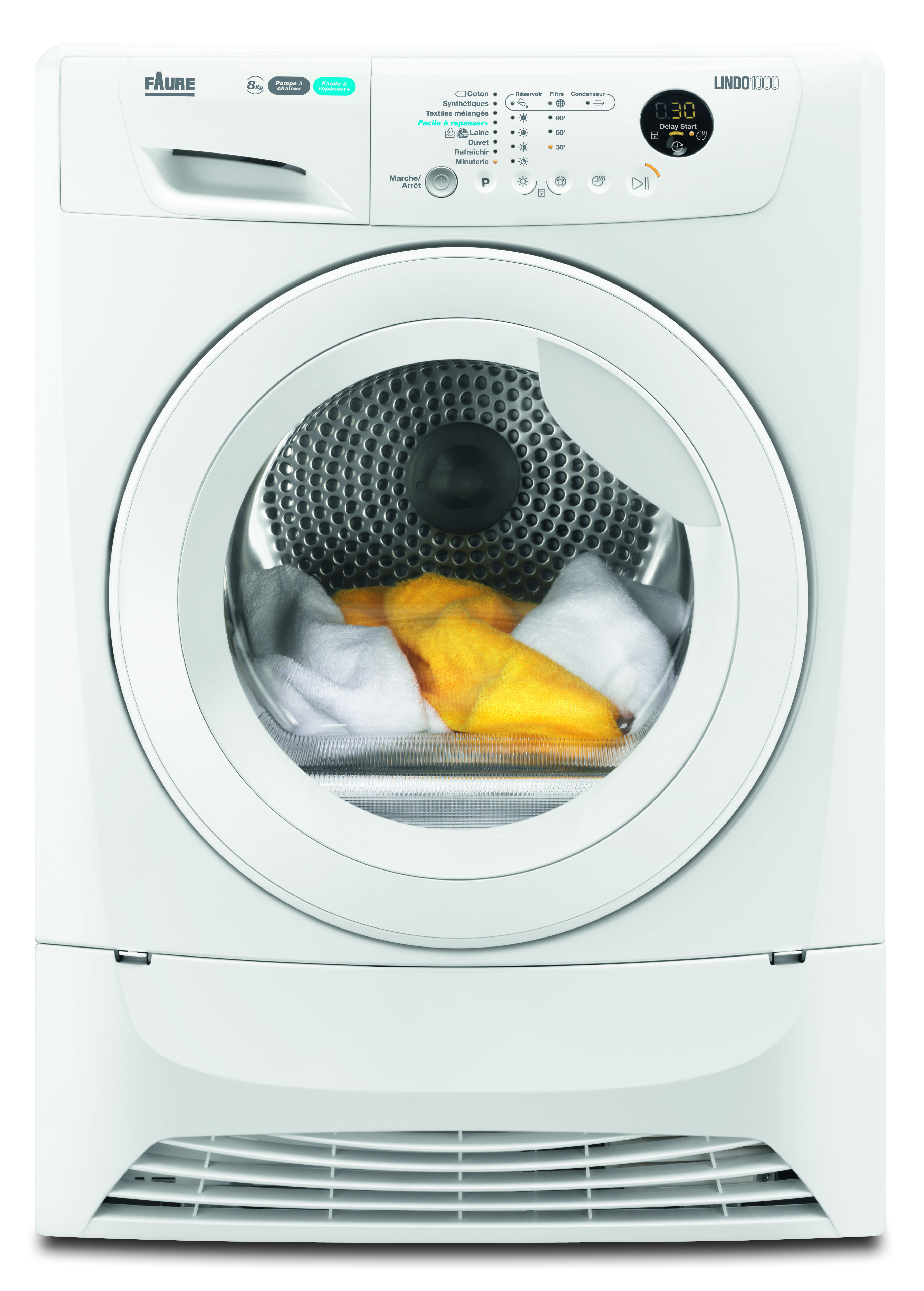 SECHE LINGE -AEG-TR95A3B6BW-POSE LIBRE-CONDENSATION POMPE A  CHALEUR-CAPACITE 9 KG-VOL TAMBOUR 118 LITRES