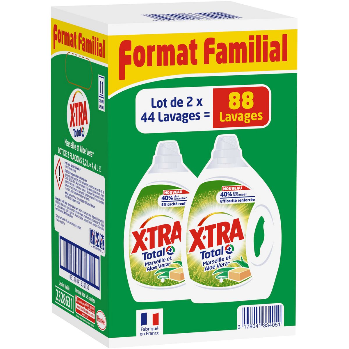 X-Tra - Lessive liquide Fraîcheur 44 doses (2,2L)