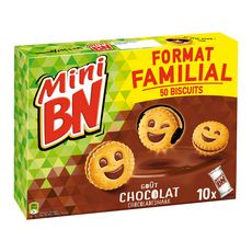 BN Mini goût chocolat, sachets fraîcheur 4x10 biscuits 350g