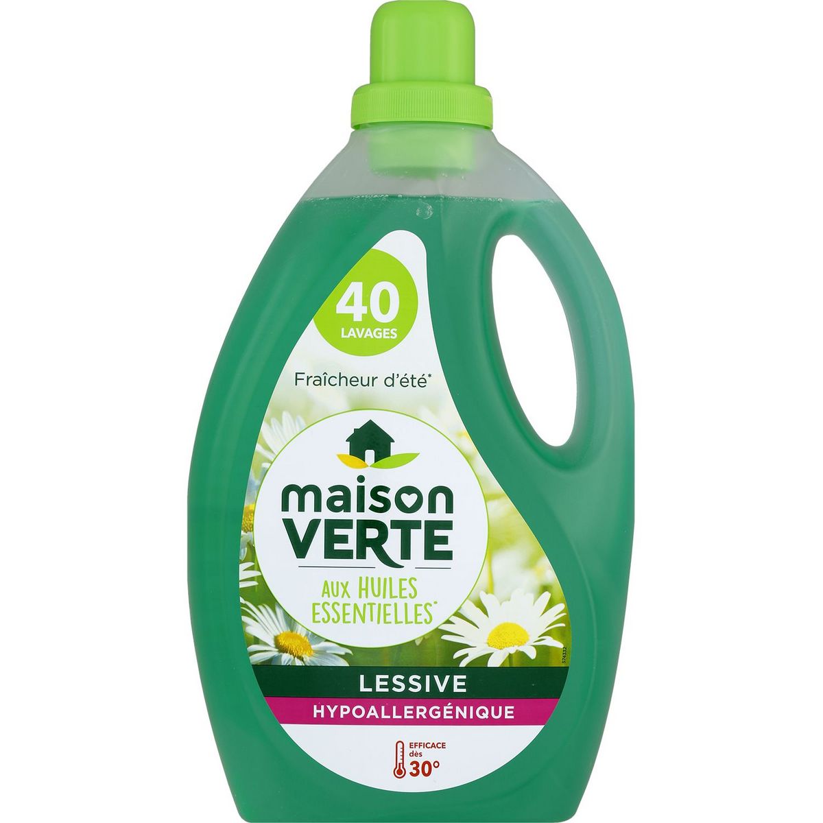 Maison Verte Lessive Liquide Ecolabel Fraicheur D Ete 40 Lavages 2 4l Pas Cher A Prix Auchan