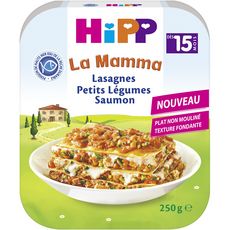HIPP Assiette lasagnes aux petits légumes et saumon dès 15 mois 250g 250g