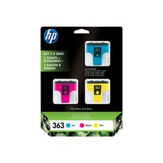 HP Pack de 3 Cartouches d'Encre HP 363 Cyan, Magenta et Jaune Authentiques (CB333EE)
