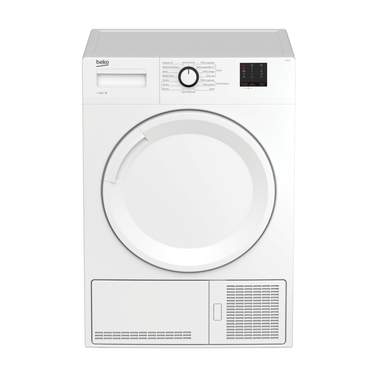 BEKO Sèche linge porte pleine SLC10W2, 10 Kg, Condensation pas