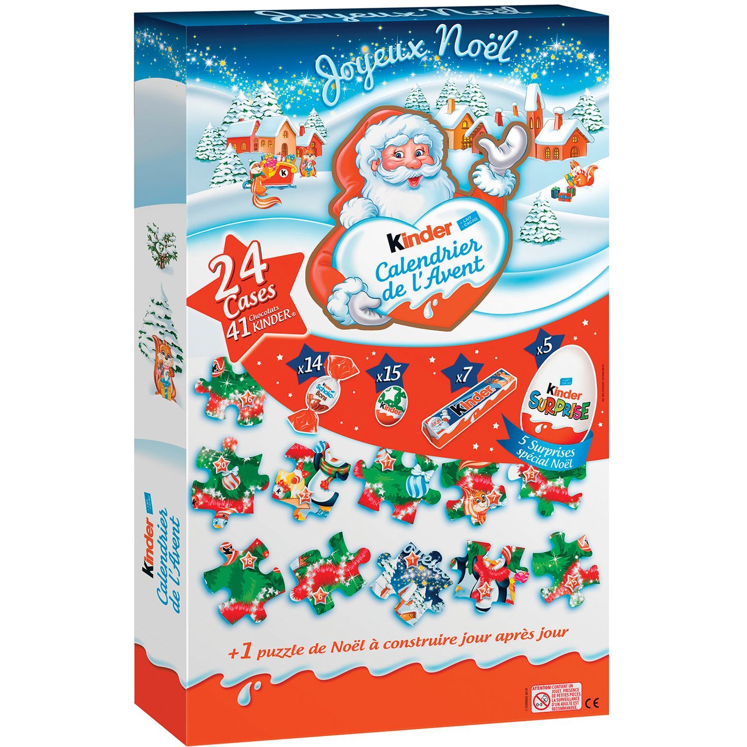 KINDER Calendrier de l'Avent 343g pas cher 