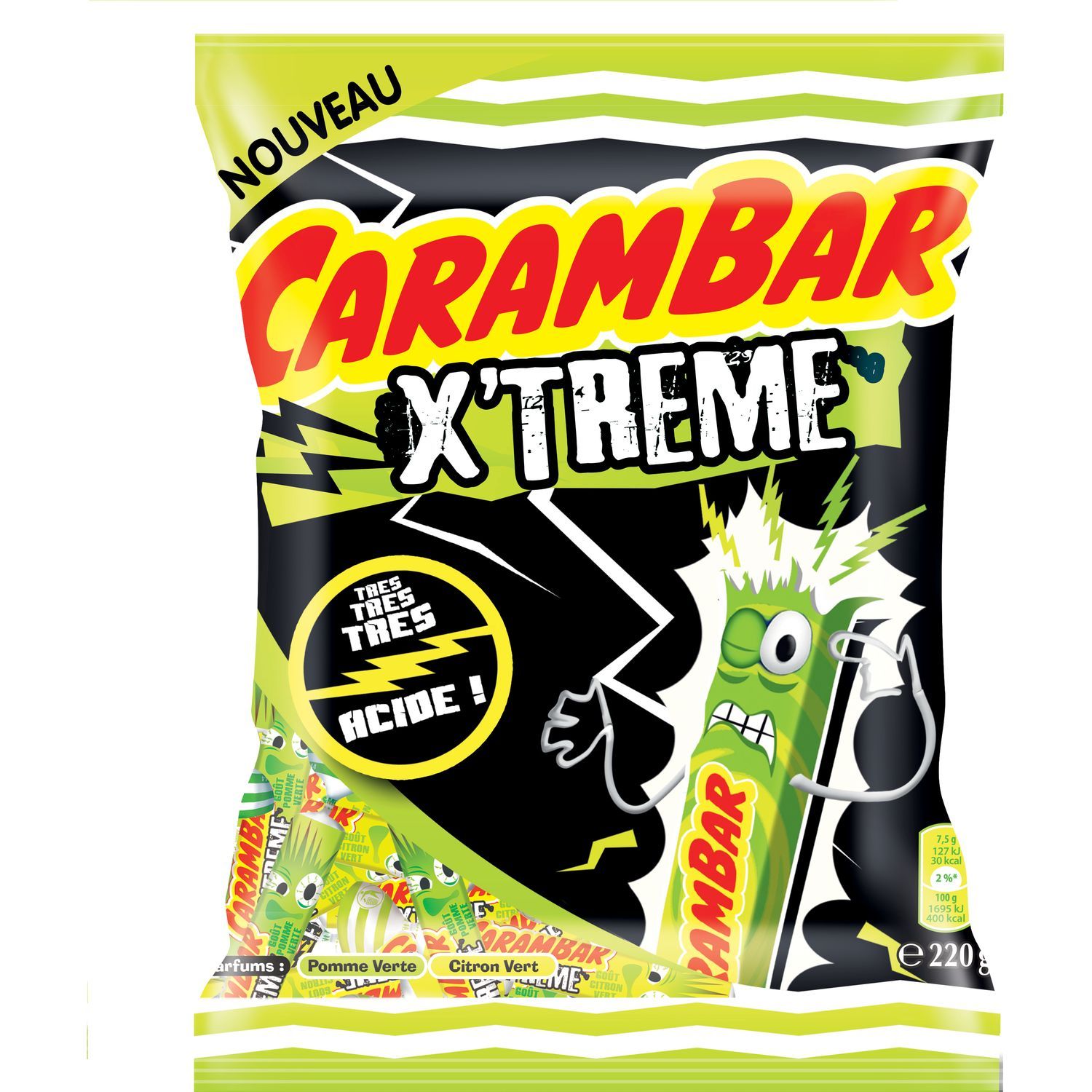 Bonbon Carambar Atomic citrique pas cher