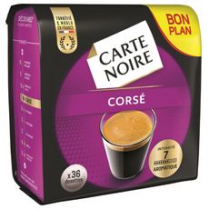 CARTE NOIRE Dosettes de café corsé n°6 36 dosettes 250g