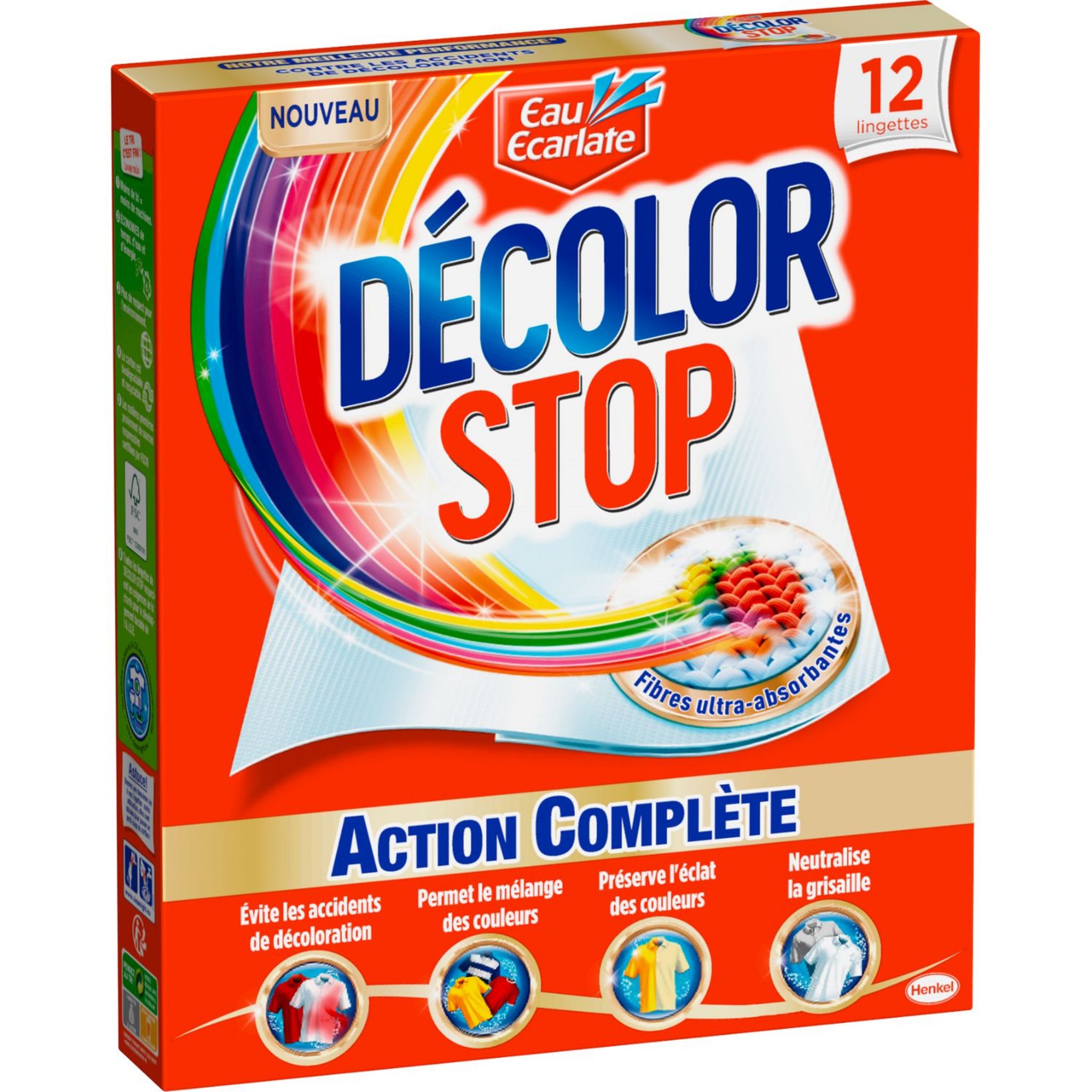 Décolor Stop Action Complète 35 Lingettes Anti-Décoloration