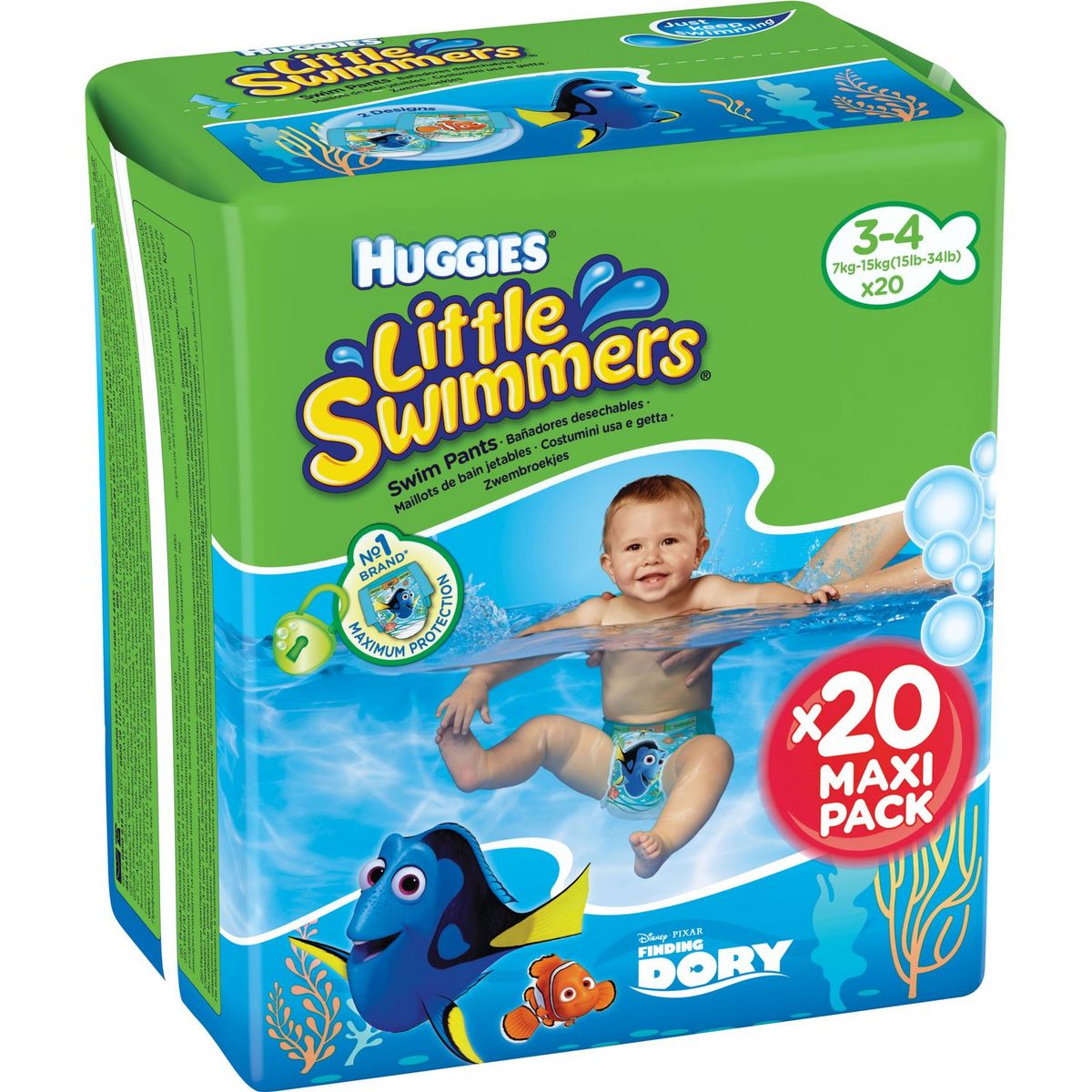 Huggies Huggies Little Swimmers Couches De Bain 3 4 Ans 7 15kg X Couches Pas Cher A Prix Auchan