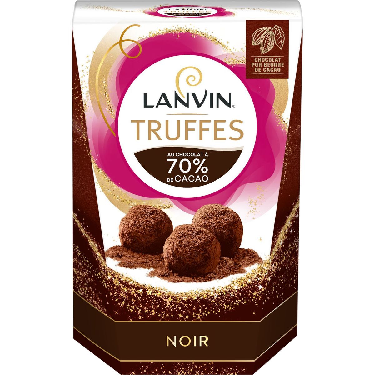 LANVIN Lanvin truffes chocolat noir 70% cacao 250g pas cher - Auchan.fr