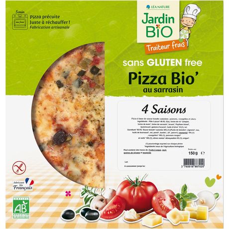 Pizza 4 saisons s/gluten Jardin Bio'logique