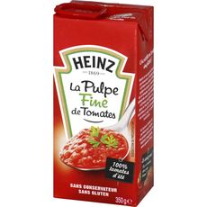 HEINZ Pulpe fine de tomates sans conservateur brique 350g