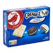 AUCHAN Cream loop biscuits fourrés enrobés de chocolat blanc sachets fraîcheur 6x2 biscuits 252g