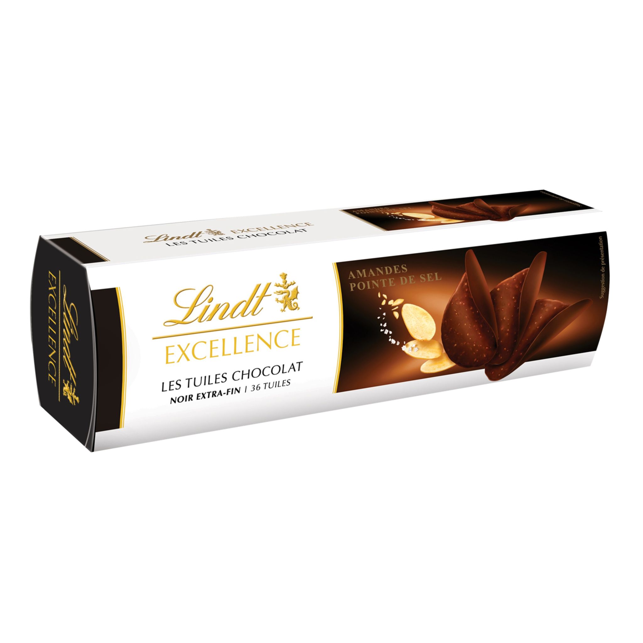 Tuiles De Chocolat Noir Menthe - Boite Métal Rectangle - 150G