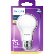 PHILIPS Philips Ampoule led E27 sphère 75w warm light 1055 lumen x1 1055 lumen 1 pièce