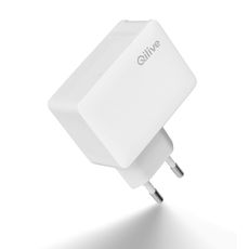 QILIVE Prise chargeur Secteur / USB x2 - Femelle - Blanc