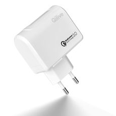 QILIVE Prise secteur charge rapide - Mâle / USB 3.0 - Femelle - Blanc