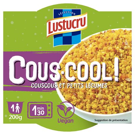 Lustucru Sélection Cous-cool - Couscous et petits légumes le pot de 200 g