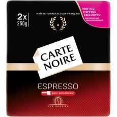 Carte Noire Cafe Moulu Espresso Pour Percolateur 2x250g Pas Cher A Prix Auchan