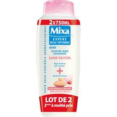 Mixa Mixa Expert Gel Douche Peaux Sensibles Sans Savon 2x750ml Pas Cher A Prix Auchan