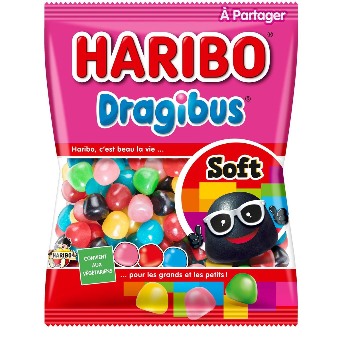 Bonbon publicitaire personnalisé Dragibus Haribo VEGAN