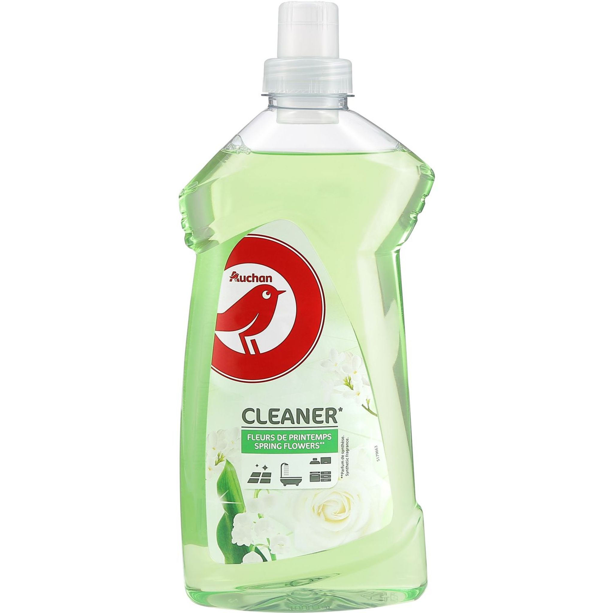 AUCHAN Nettoyant ménager multi surfaces fleurs de printemps 1,25l pas cher  