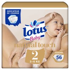 LOTUS BABY Natural touch couches taille 2 (3-6 kg) 56 couches