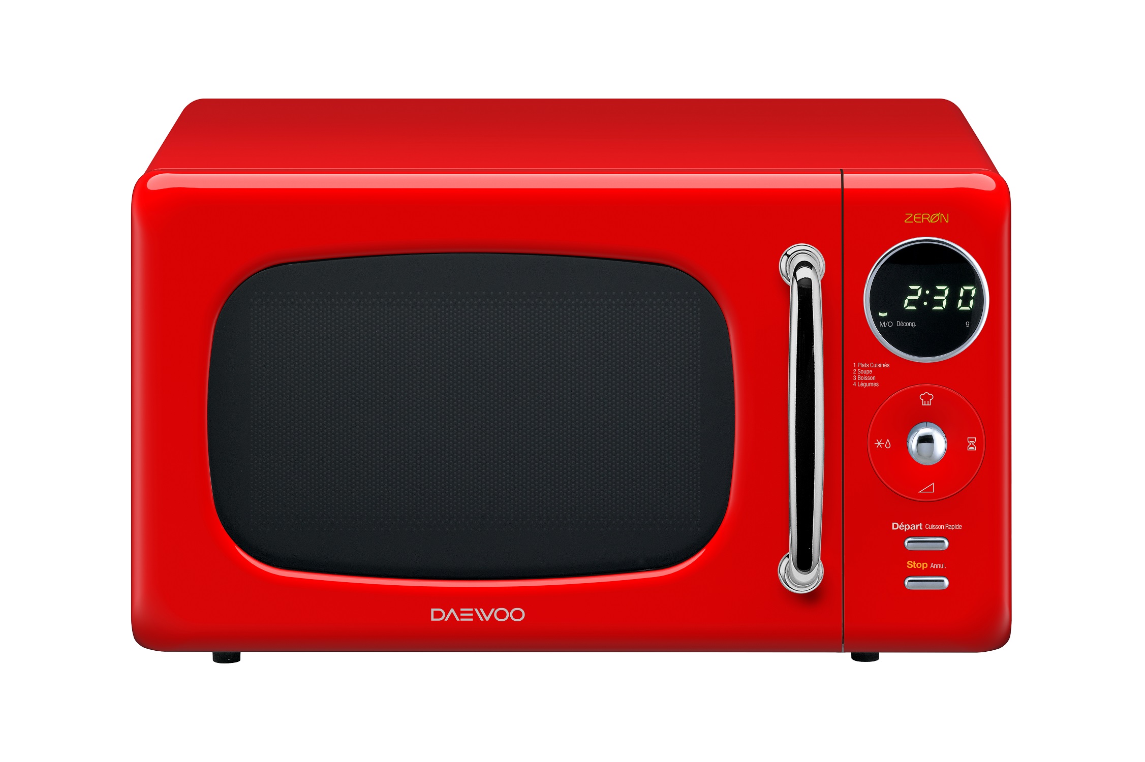 DAEWOO Micro-ondes KOR-6LNEOR, Rouge, 800 W, 20 L pas cher 