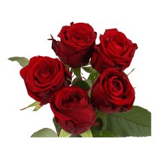 Bouquet 5 Roses Rouges 50cm Pas Cher A Prix Auchan