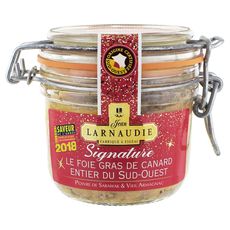 LARNAUDIE Foie gras de canard entier du sud ouest 4-5 parts 180g