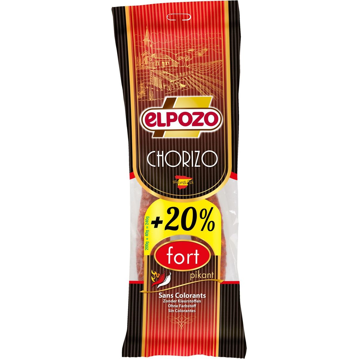 ELPOZO Elpozo chorizo 200g + 20% offerts pas cher - Auchan.fr