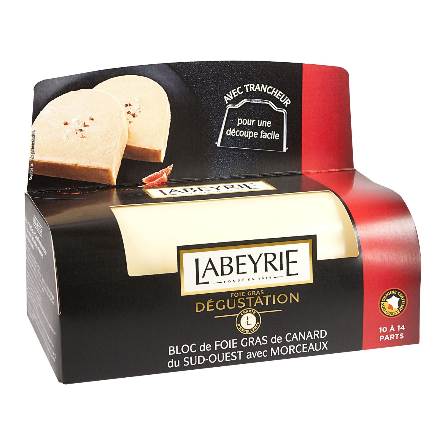 BLOC DE FOIE GRAS DE CANARD DU SUD-OUEST MORCEAUX - Labeyrie - 200 g