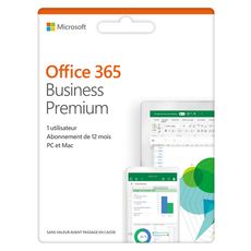 MICROSOFT Logiciel bureautique Office 365 Business Premium 2019 - Pour PC et Mac