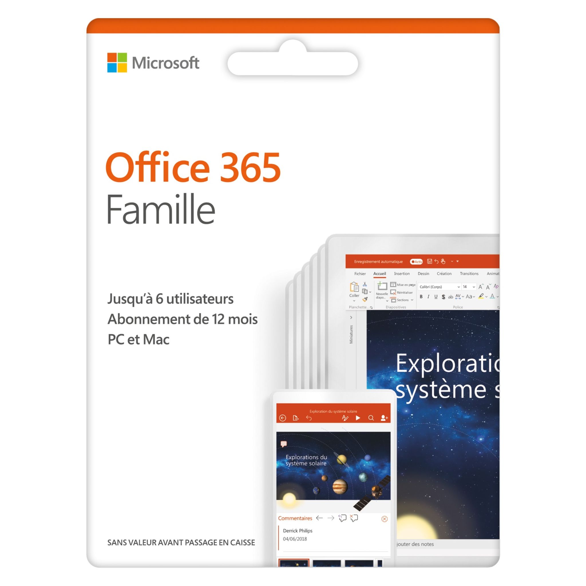 Acheter en ligne MICROSOFT 365 Famille (Licence, 6x, 1 année