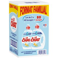 Le Chat Lessive Liquide Eco Efficacite Au Savon Vegetal 40 Lavages 2l Pas Cher A Prix Auchan