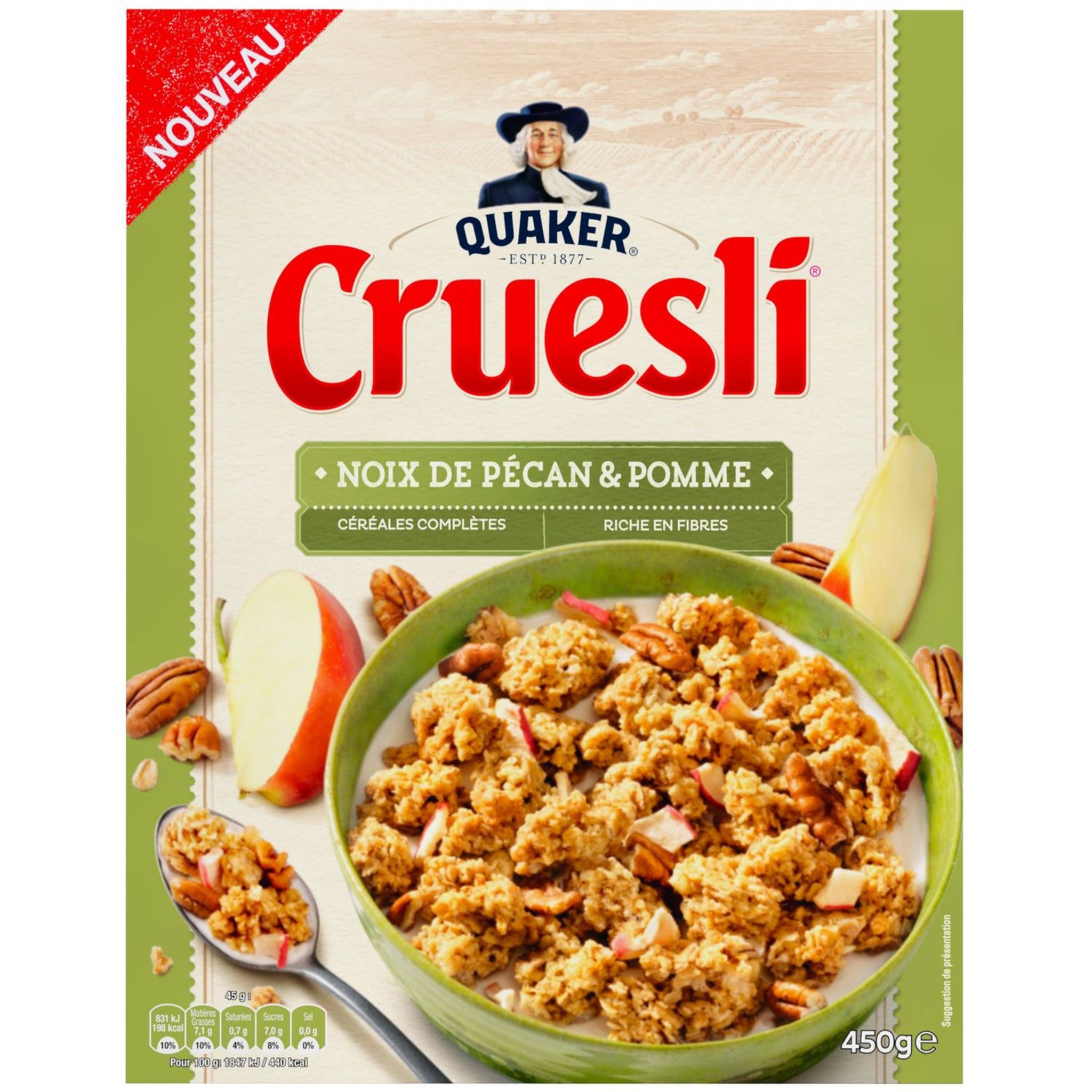 Quaker Cruesli Mélange de Noix 450 g