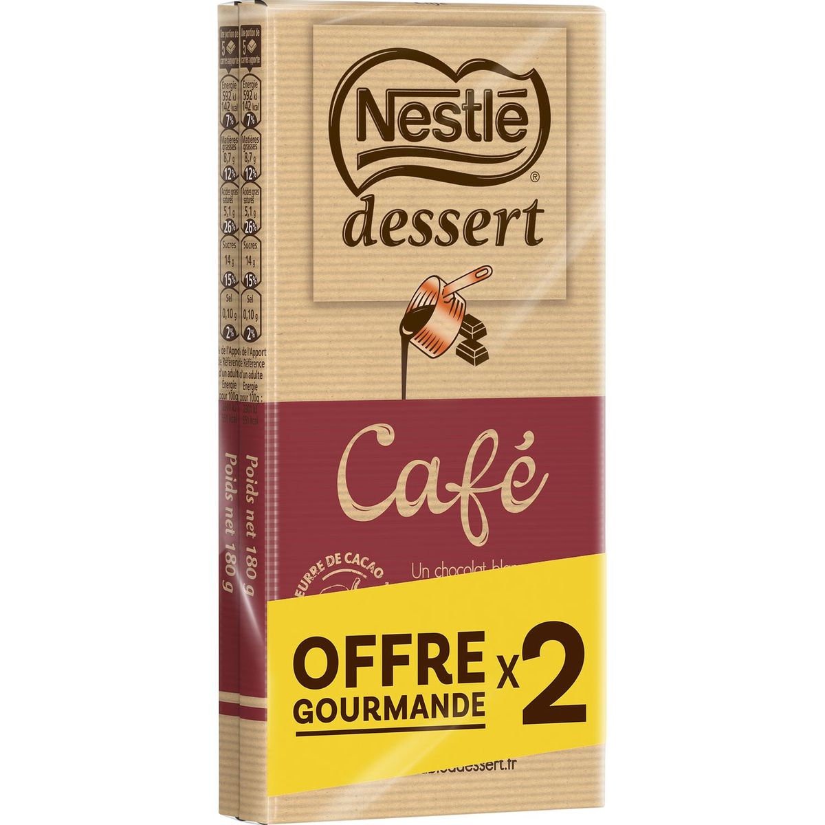 NESTLE Nestlé dessert café 2x180g pas cher 