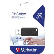 VERBATIM Pinstripe Clé USB Noir