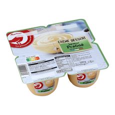 AUCHAN Crème dessert saveur praliné 4x125g
